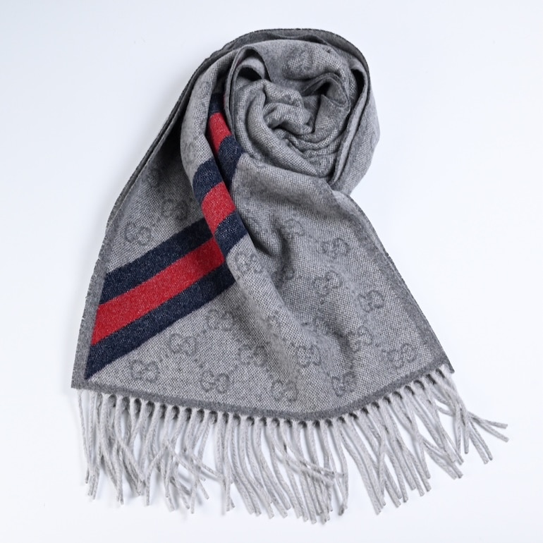 グッチ GUCCI マフラー メンズ レディース 男女兼用 GG柄 ウェビング