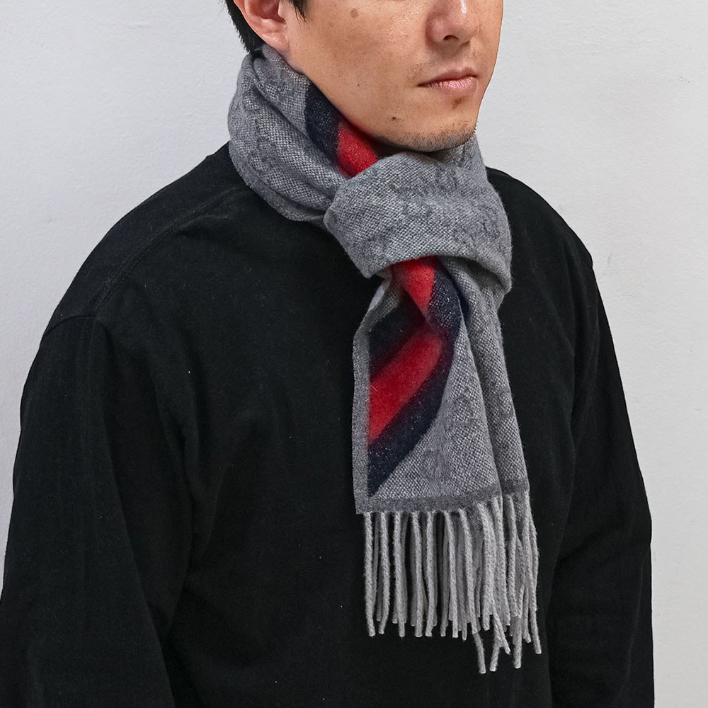 グッチ GUCCI マフラー メンズ レディース 男女兼用 GG柄 ウェビング