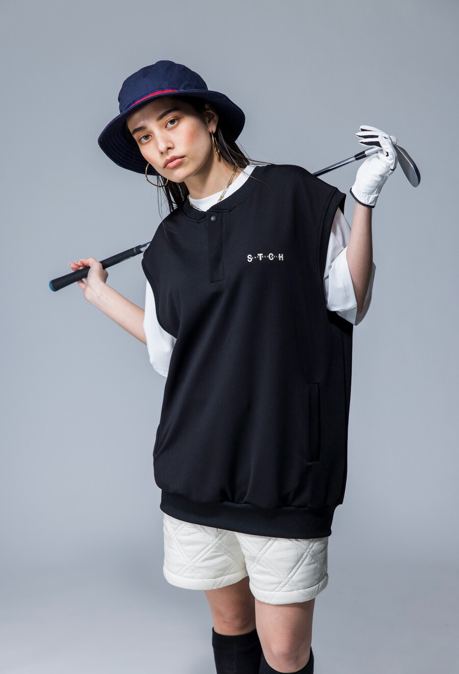ANTIQUA GOLF×STCH キルトショートパンツ レディース 送料無料・メール