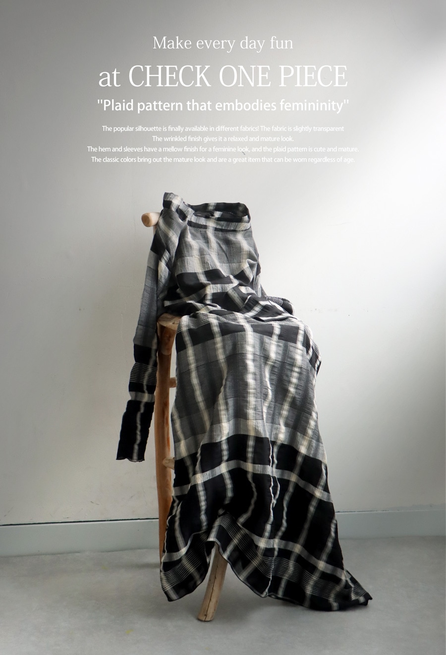 チェック柄ワンピース ワンピース レディース ロング 送料無料・(100
