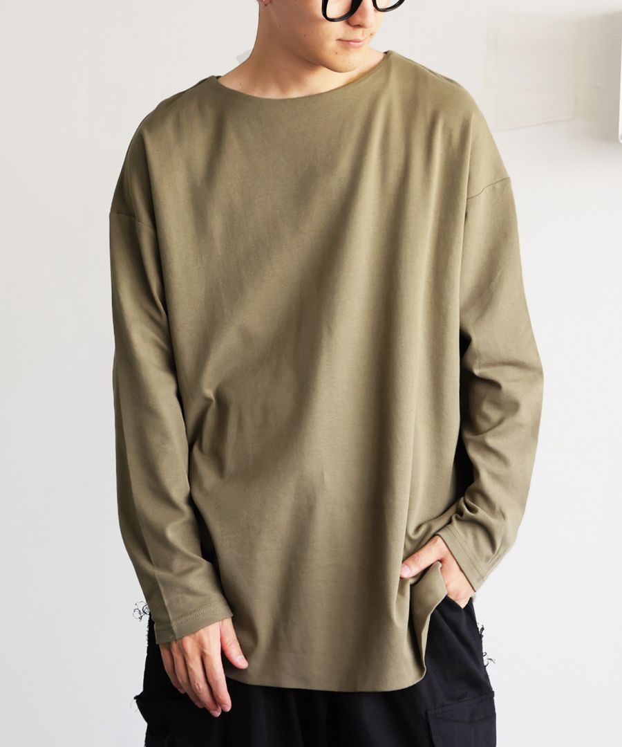 特別送料無料 密肌 ロンT カットソー メンズ 綿100 長袖・(500)メール