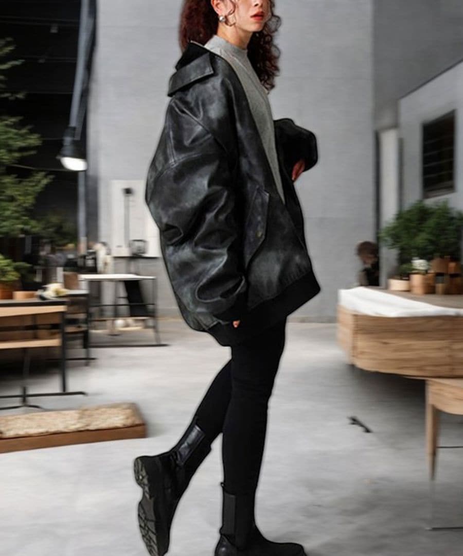 フェイクレザージャケット ジャケット レディース 送料無料・メール便