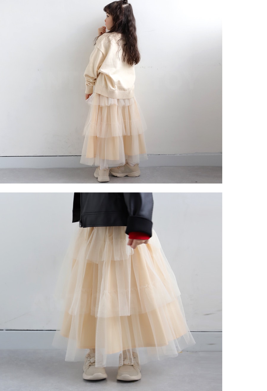 3段フリル チュールスカート スカート ボトムス キッズ 子供服