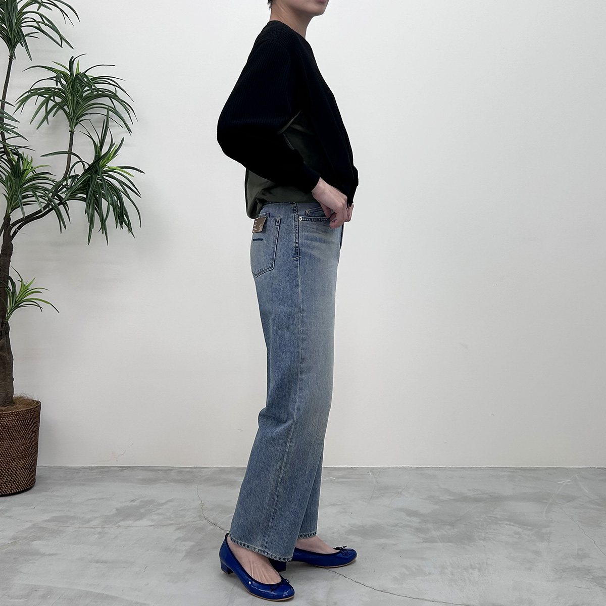 YANUK ヤヌーク】Low Rise Trick Denim ボーイズストレート LEA の通販