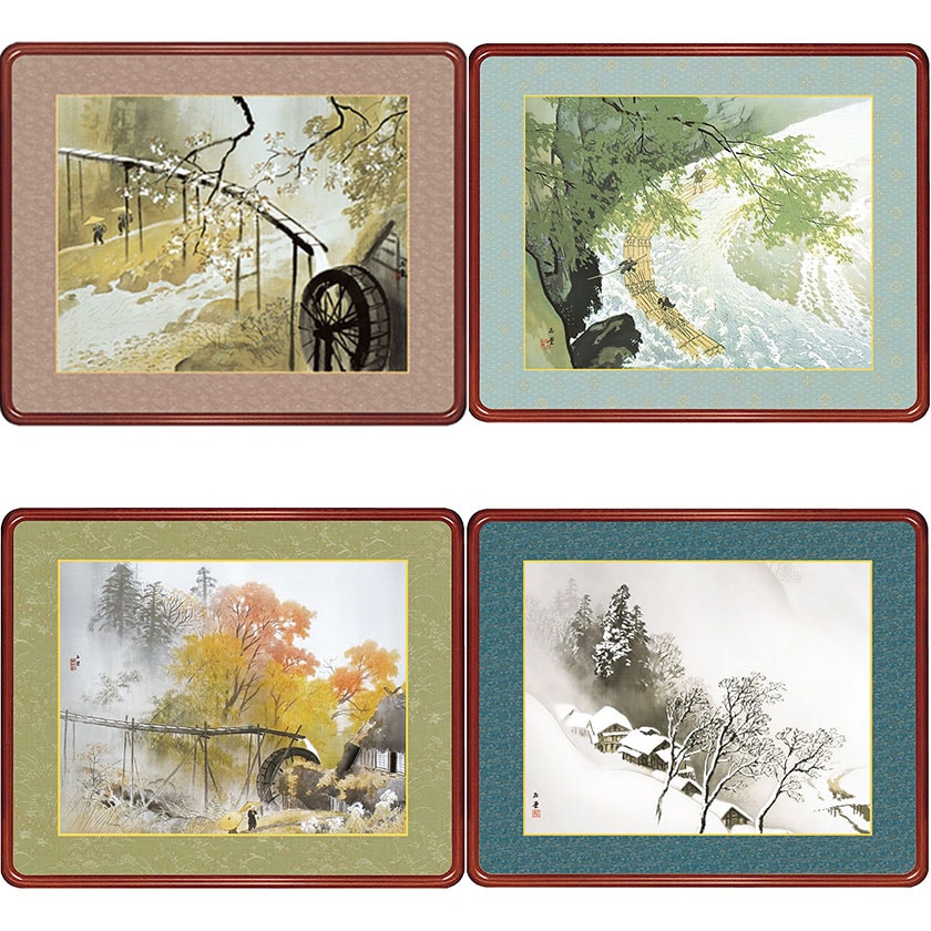 川合玉堂 四季山水 吹雪 高級額装【ポイント5％還元中】 | 額装・掛軸