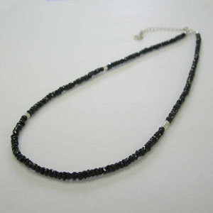 NO.1】 SV 唐草 ビーズ付 ブラックスピネル ネックレス | OTHER