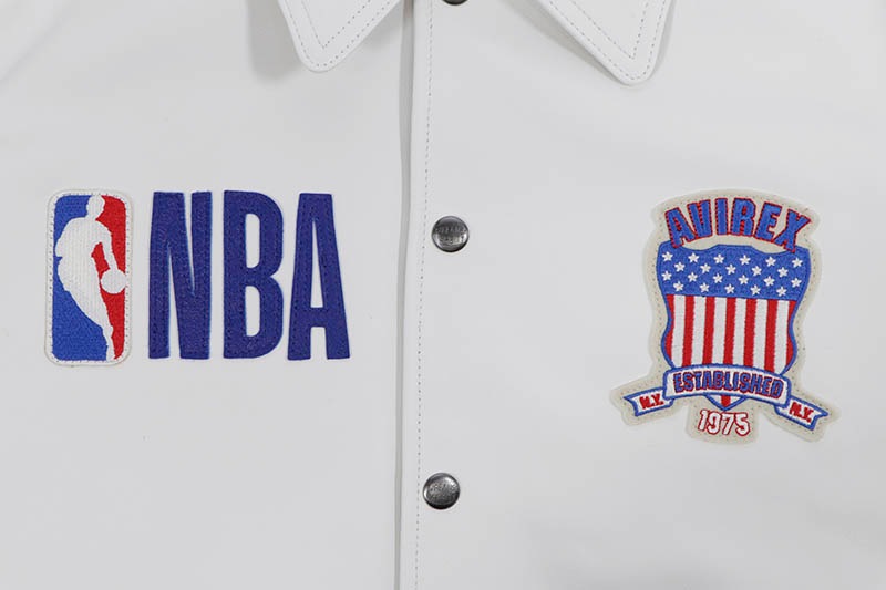 AVIREX NBA ALL TEAM LEATHER JACKET (030:WHITE) 783-5150014 | Brand