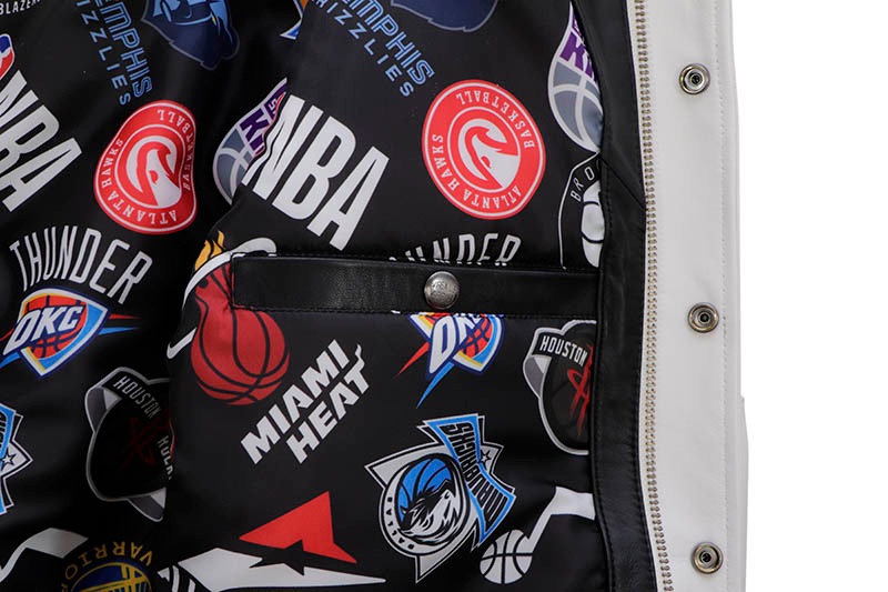 AVIREX NBA ALL TEAM LEATHER JACKET (030:WHITE) 783-5150014 | Brand