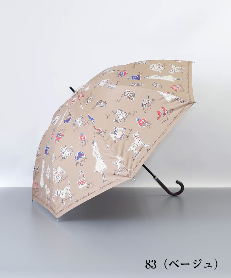 Aquascutum（アクアスキュータム）】 イラスト柄 晴雨兼用傘タイプ別