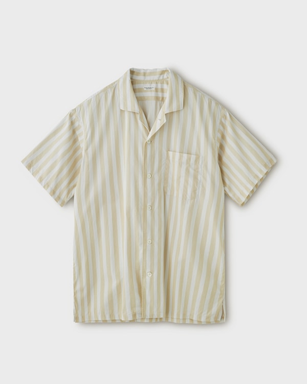 PHIGVEL フィグベル｜STRIPE OPEN COLLAR SS SHIRT ストライプオープン