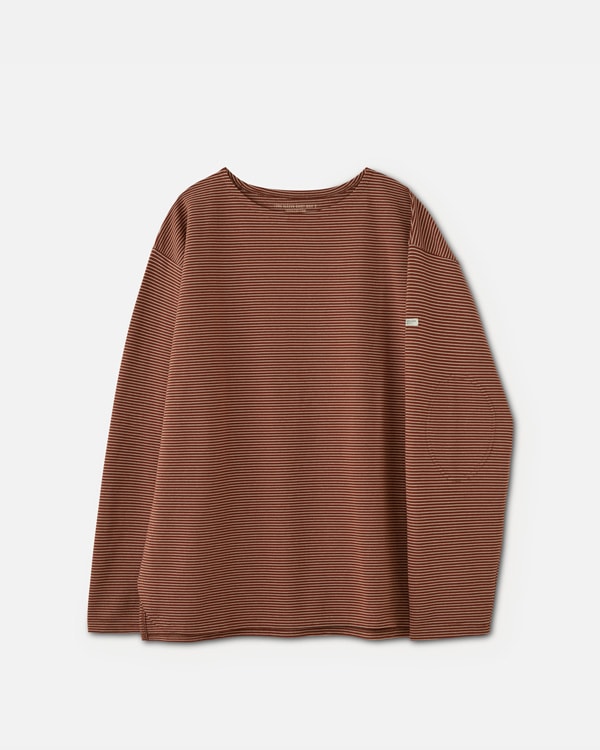 PHIGVEL フィグベル｜RASCHEL BORDER BOAT NECK LS TOP ラッセル