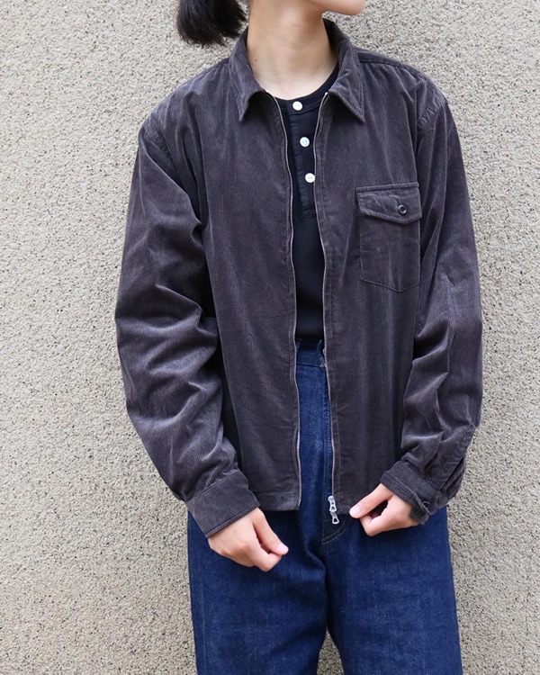 PHIGVEL フィグベル｜CORDUROY ZIP SHIRT コーデュロイジップシャツ