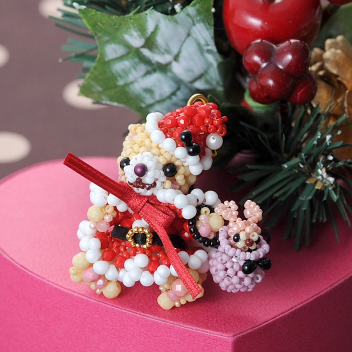 テディベアシリーズ～サンタクロースベア女の子～ 【ビーズマニア