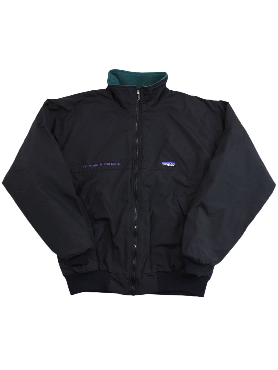 95's パタゴニア シェルドシンチラジャケット ブラック 刺繍入り 表記