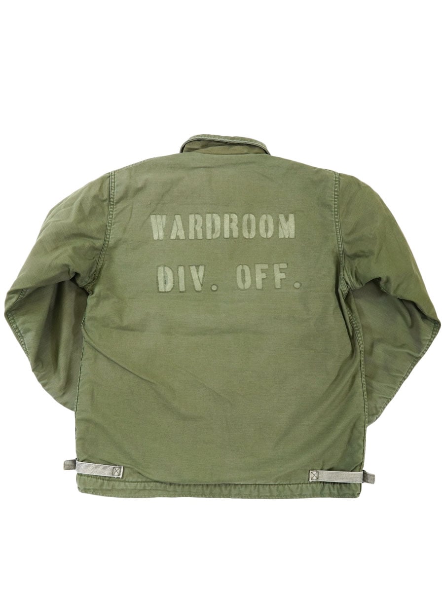 80's U.S.NAVY A-2デッキジャケット 背面ステンシル 表記(M) | SOLD