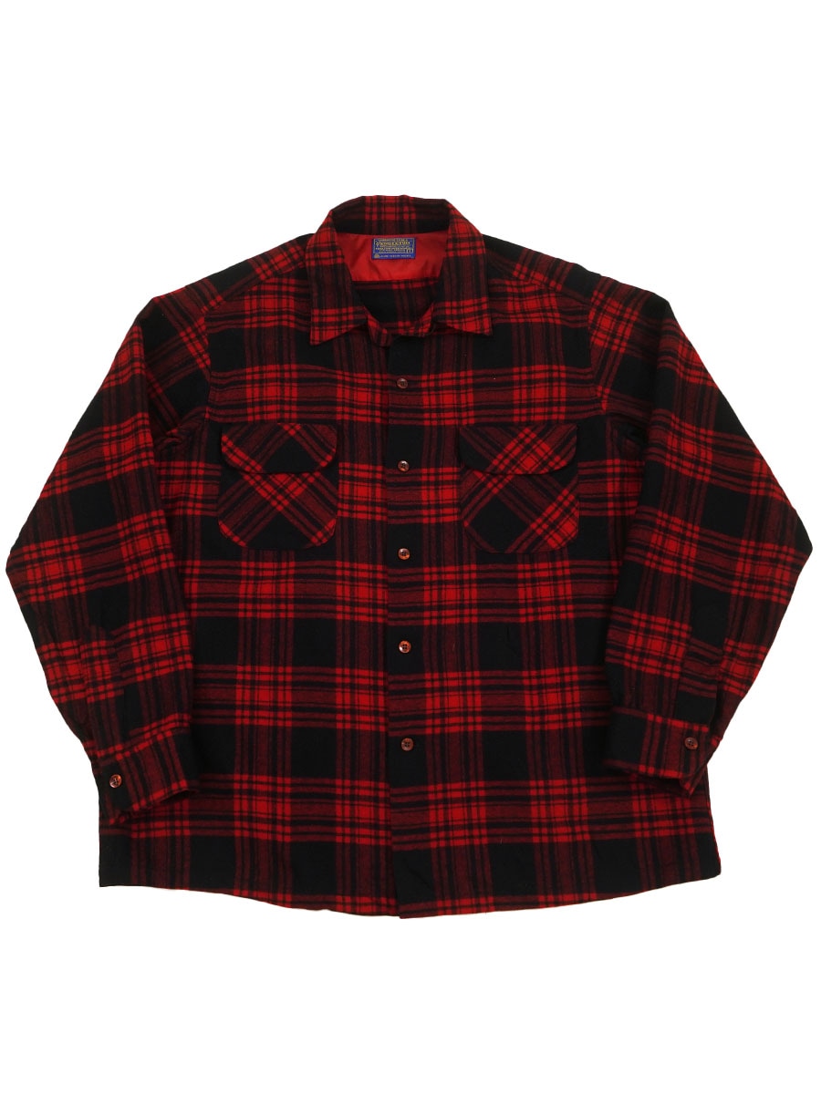 60's ペンドルトン 赤黒チェック ボードシャツ 表記(L) | すべての商品