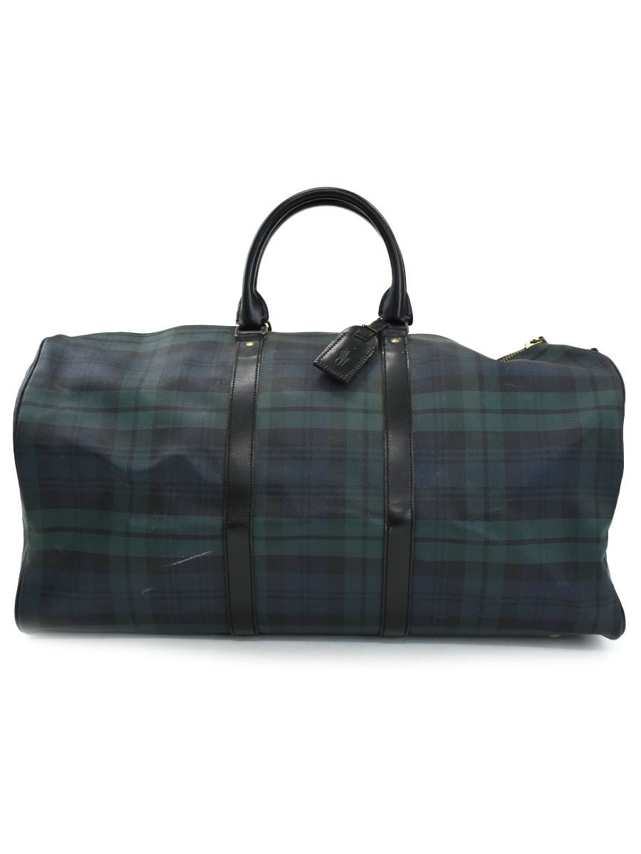 ラルフローレン ブラックウォッチタータンチェック ボストンバッグ