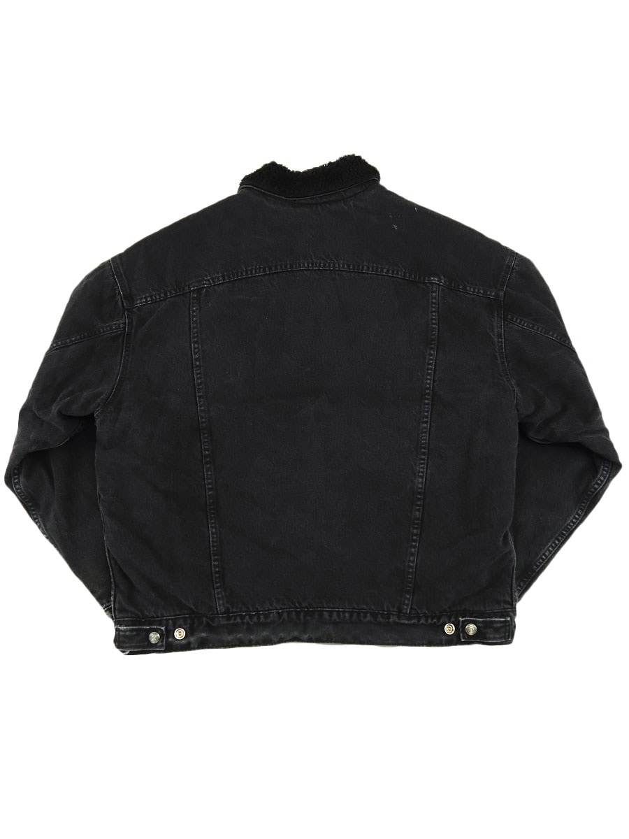 90's Levi's ブラックデニム ボアジャケット 表記(XL) オールブラック