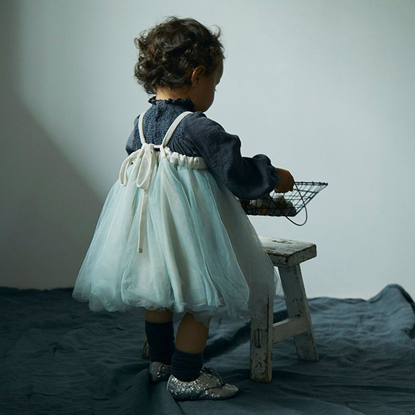 MARLMARL マールマール ブラウス (70-90cm) / シャーリングネイビー