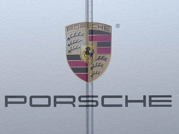 USポルシェ純正 専用設計 PORSCHE ロゴ入 サンシェード 吸盤不要