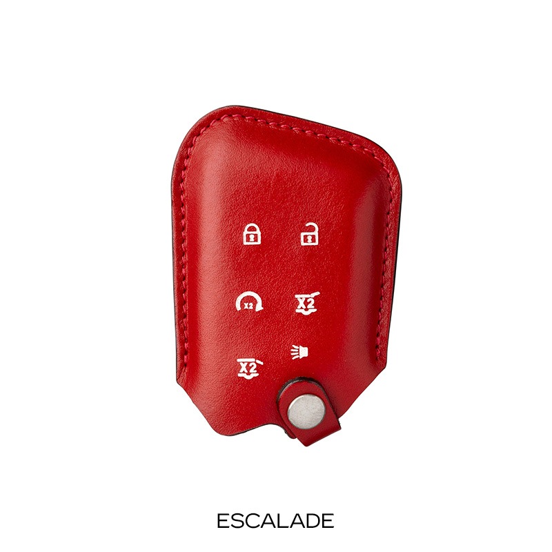受注生産】レザーキーケース（RED）XT4、5、6／CT5／ESCALADE※受注生産
