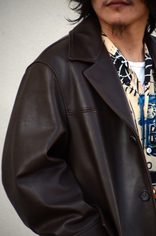 WACKO MARIA/ワコマリア】LEATHER COAT (TYPE-2) BROWN 25FW-WMO-CO04