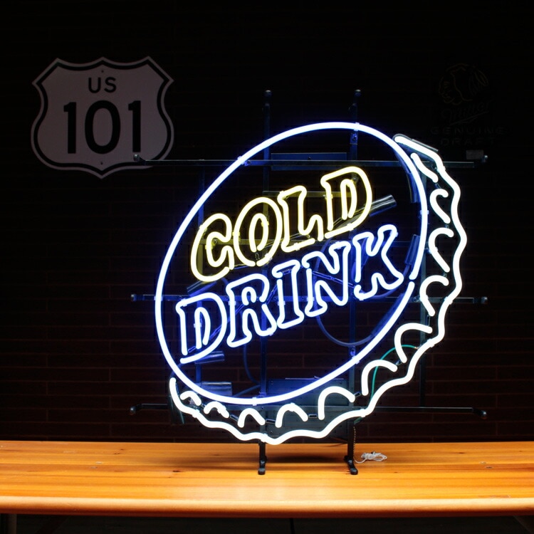 Penny Japan ネオンサイン Cold Drink NEON-1027 H62×W57.5×D14cm