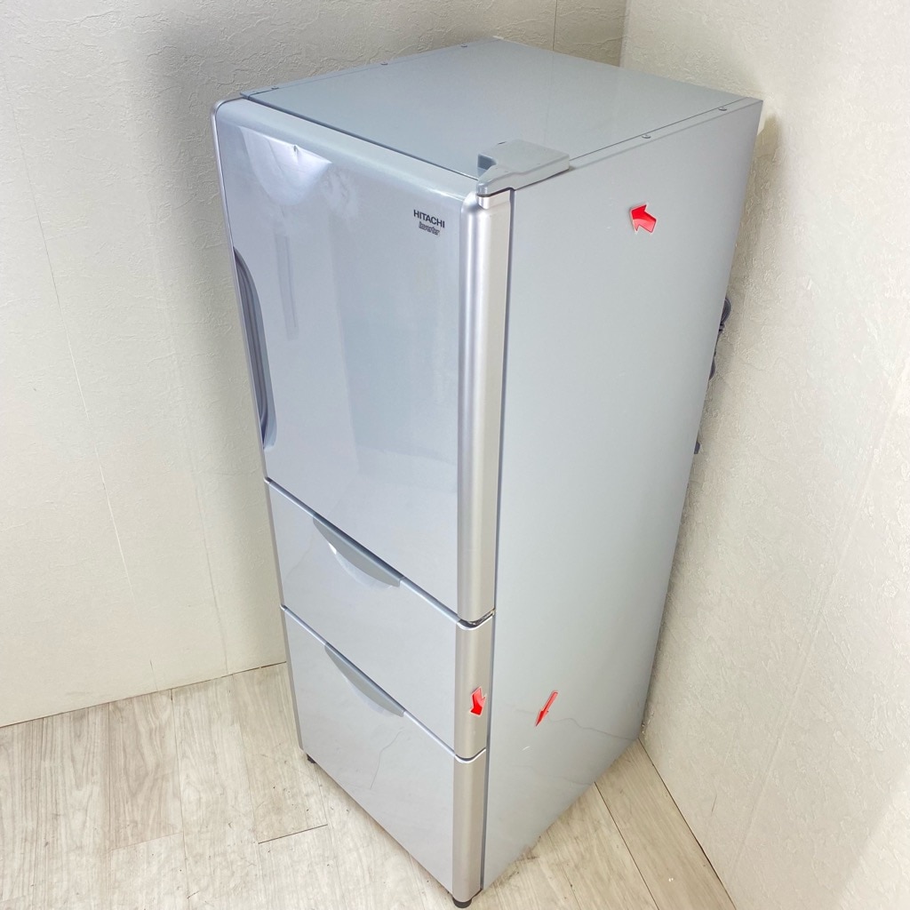 中古 中型冷蔵庫 日立 真空チルド 265L 3ドア R-S270DMV-HM 2013年製