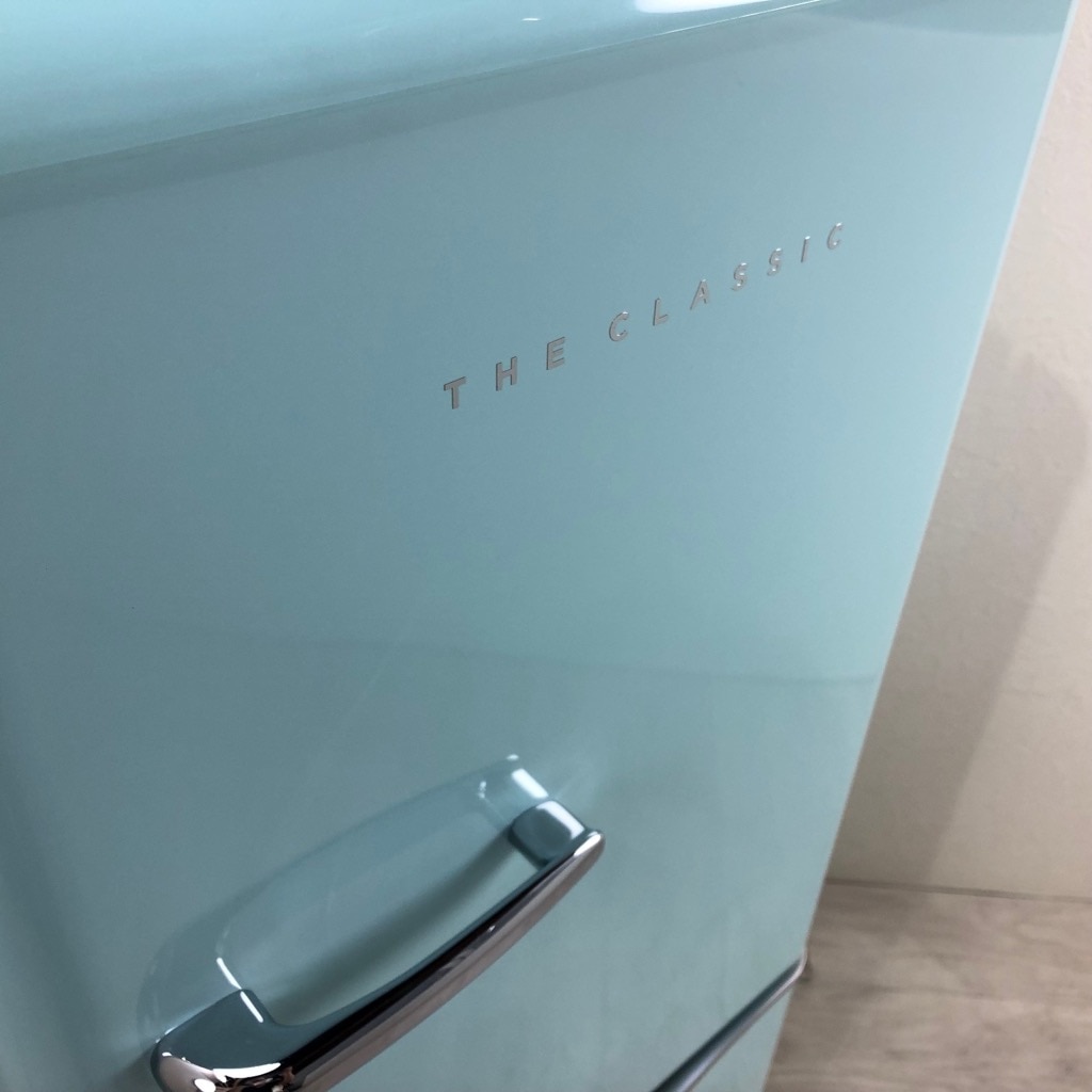 中古 ダイウ 150L 2ドア冷蔵庫 2018年製 レトロスタイル 単身用