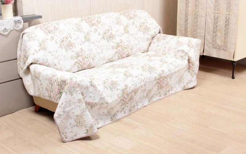 多針キルト マルチカバー 約195×245cm [Rose Colline]｜インテリア