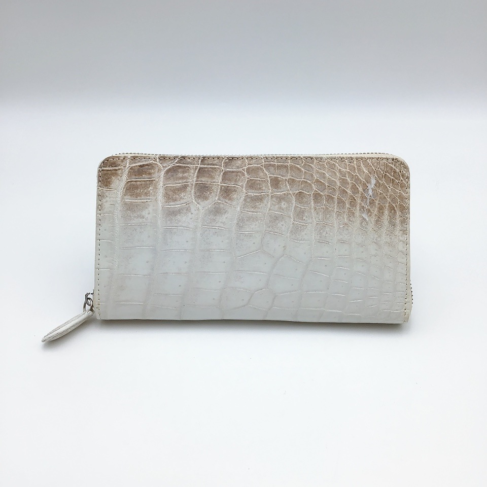 訳あり・未使用】クロコダイル 長財布 ヒマラヤ ラウンドファスナー