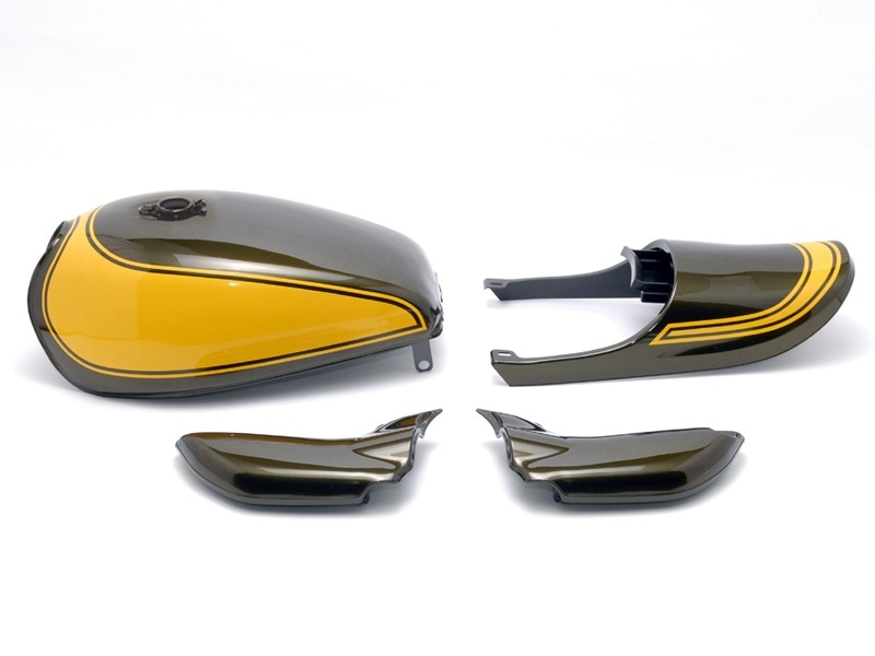 ゼファー750 Z2タイプ塗装済みスチールタンクセット(Z2キャップ仕様