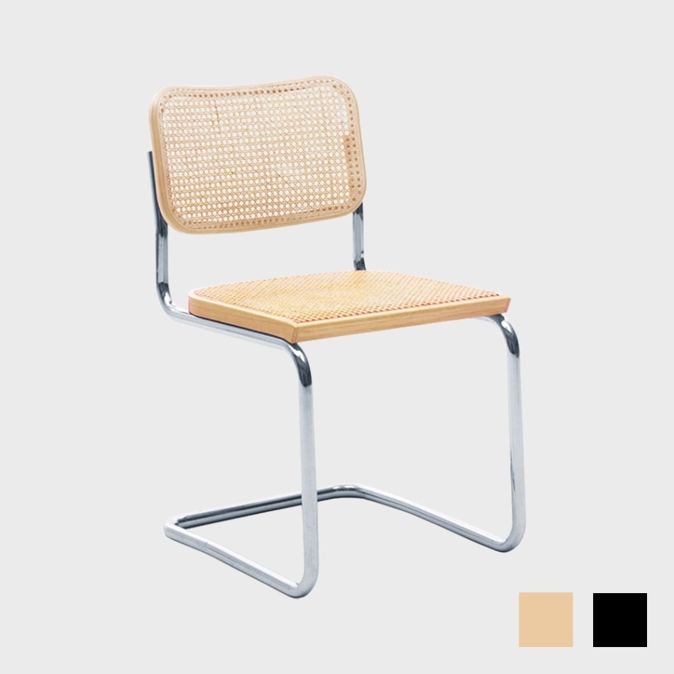 国内正規品】チェスカチェア アームレス（機械張り） 籐張り Knoll