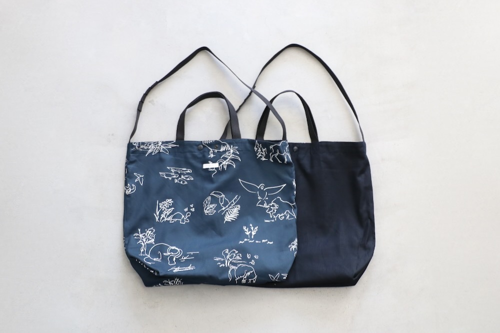 ●Engineered Garments フローラルカモ トートバッグ ENGINEERED GARMENTS｜ウッド カモ ジャガード 2way キャリーオール