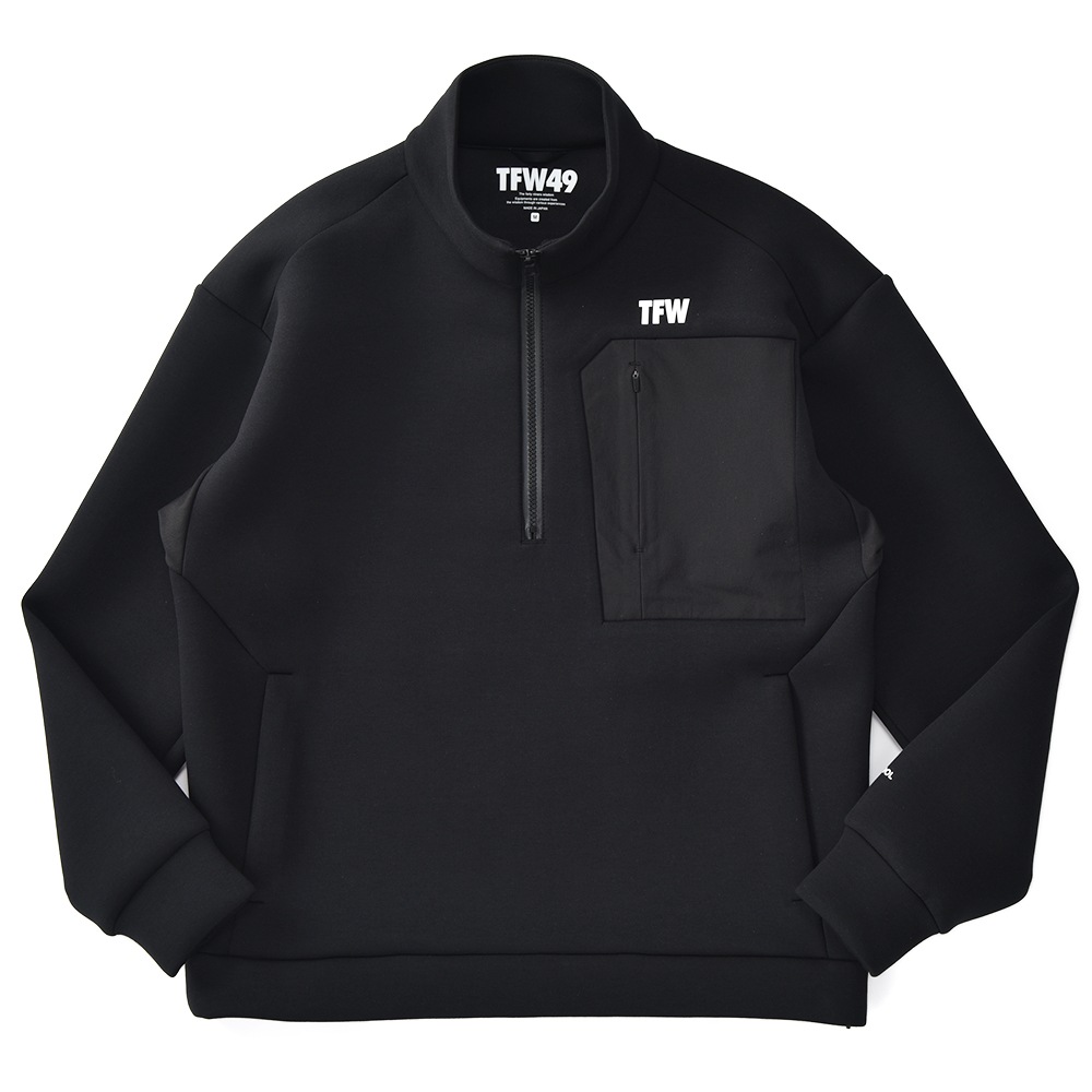TFW49 ティーエフダブリュー49 CARDBOARD MATERIAL HALF ZIP SWEAT