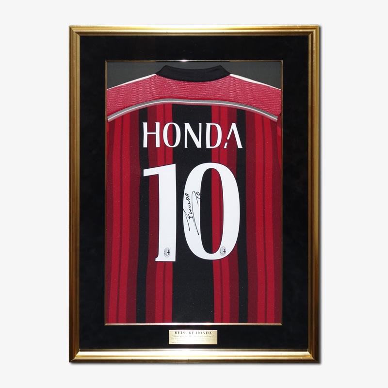 本田圭佑 直筆サイン入りACミラン14/15ホームユニフォーム 特製