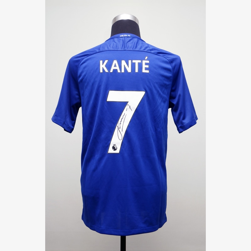 カンテ直筆サイン入りチェルシー17/18ホームユニフォーム | THE DUGOUT