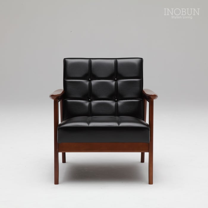 カリモク60 Kチェア 1シーター スタンダードブラック ウォールナット