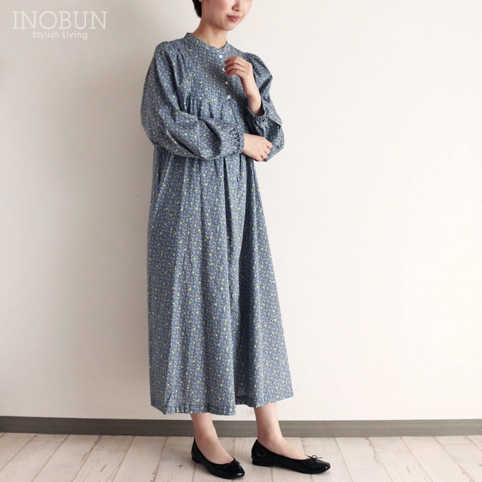 J.Sloane リバティ エスニック風ワンピース 長袖 Abasan Spot/XE