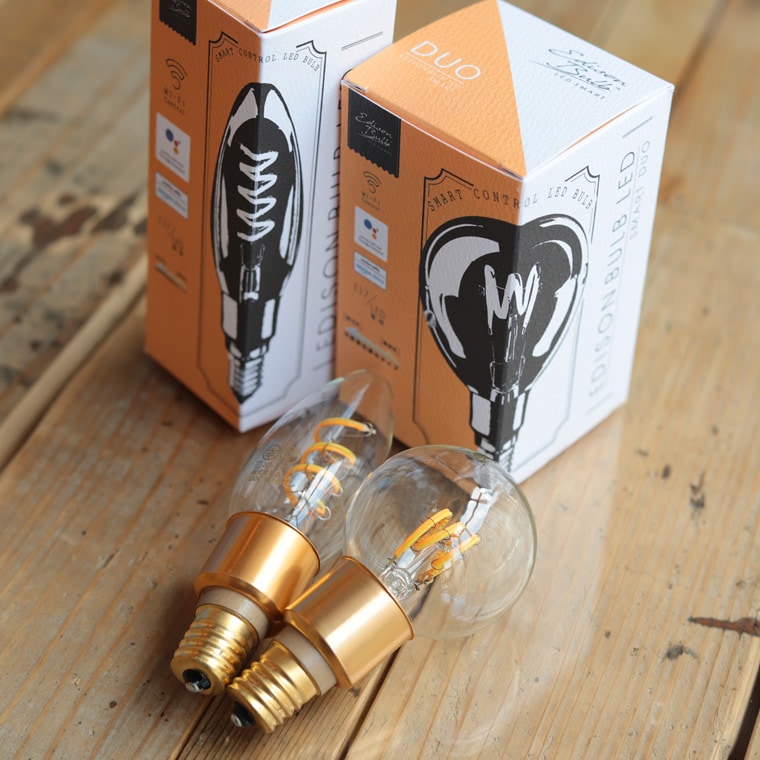 エジソンバルブLEDスマートDUO E17ミニGLOBEクリア(Wi-Fi電球