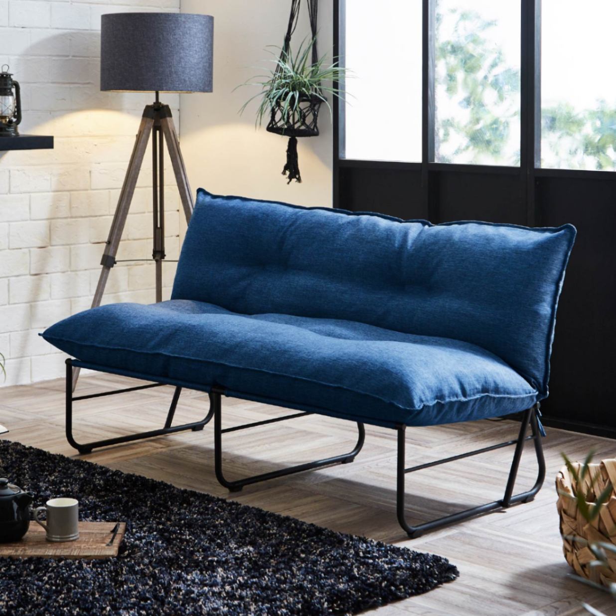 アイアン ソファー スリム＆コンパクト ふかふかクッション ｜tac