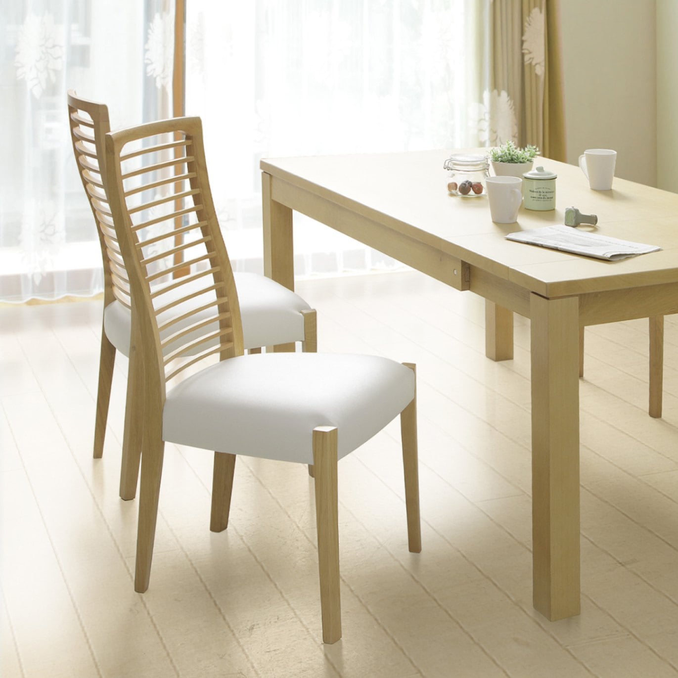 2脚入り】［幅45.5/座面高45］ダイニングチェア ハイバック PVCレザー