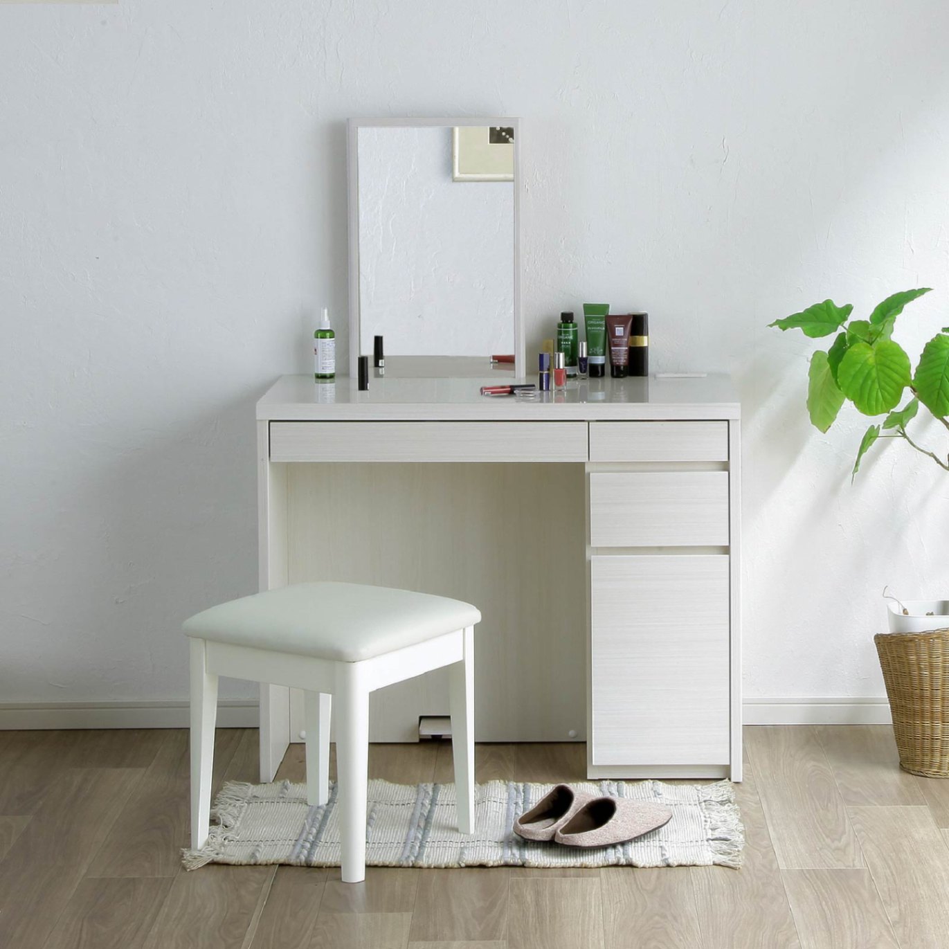 幅90］メリル | ドレッサー デスク 鏡台