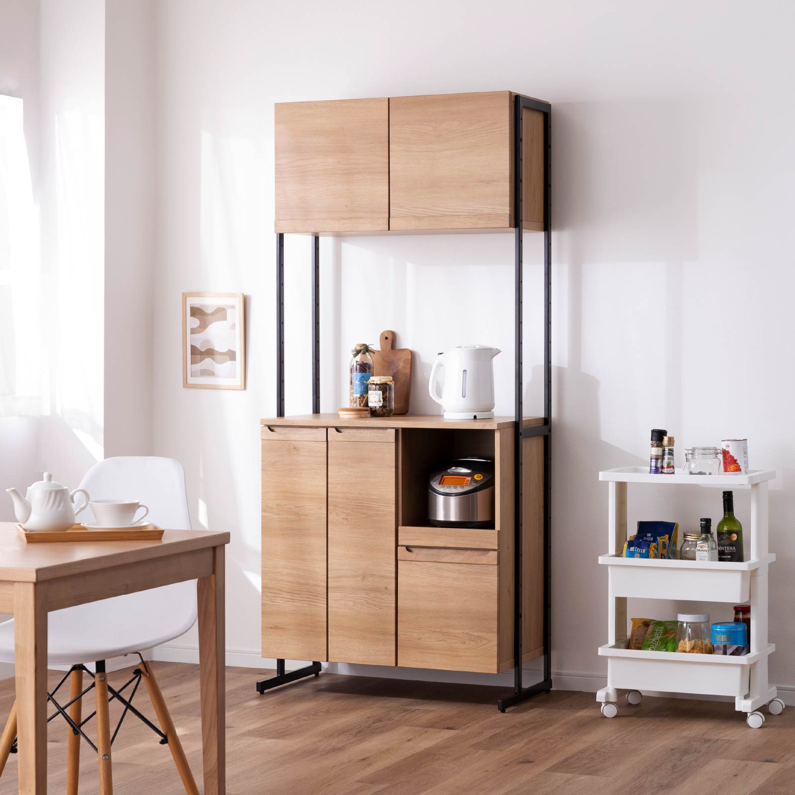 幅80］ カモニカ ｜ 収納 食器棚 キッチンボード 【在庫限り品】