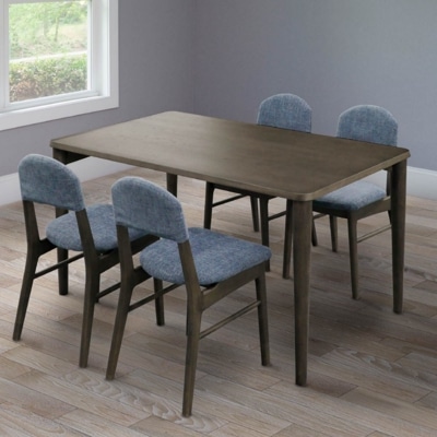 5点セット】［幅140］ ダイニングテーブル 4本脚 オーク 無垢材