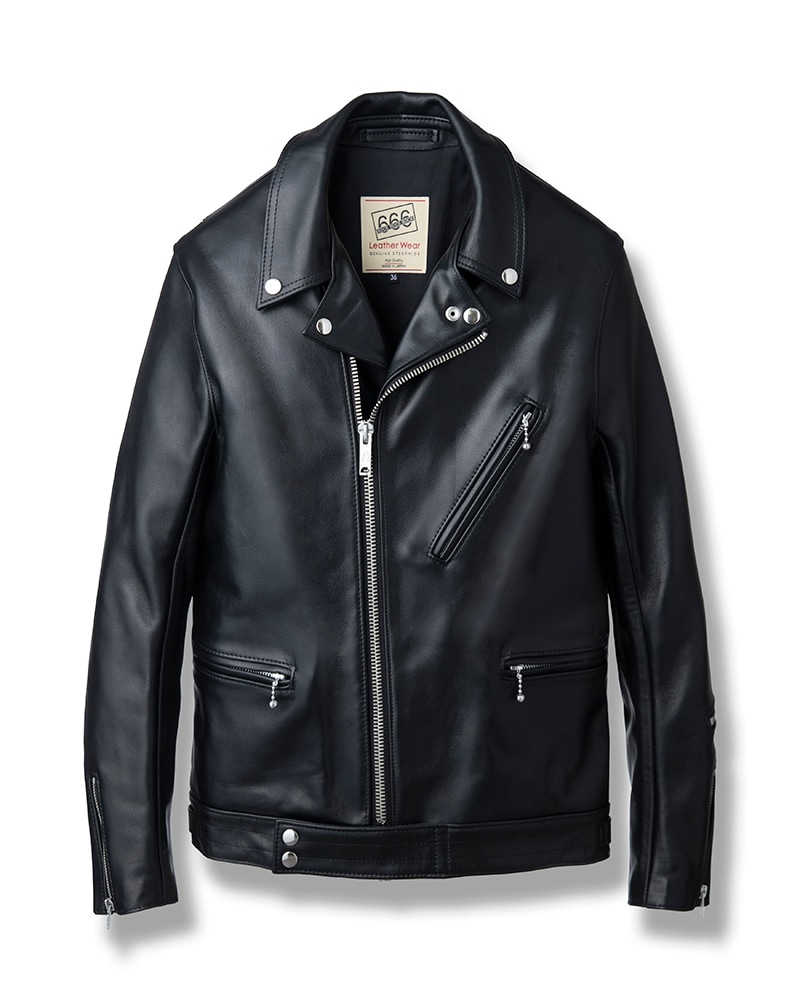 LJM-8TF タイトフィットフロントフラップ ライダースジャケット｜『666