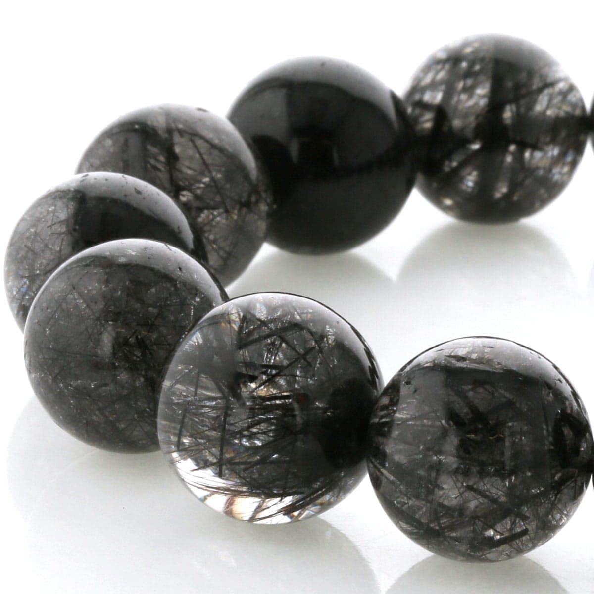 最高級（5A） ブラックルチル （トルマリン）ブレスレット 16mm玉 No