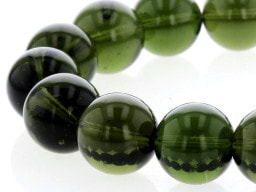 モルダバイト ブレスレット 12mm玉 No.8 （鑑別書付き） 【リユース