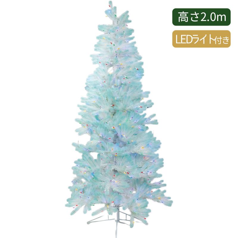 クリスマスツリーLEDライト付き 直径112cm×高さ2.3m HTオーロラスリム