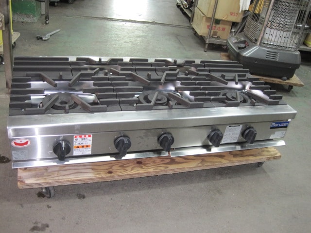 マルゼン】【業務用】【中古】 ガスレンジ MGRX-096E 都市ガス／単相